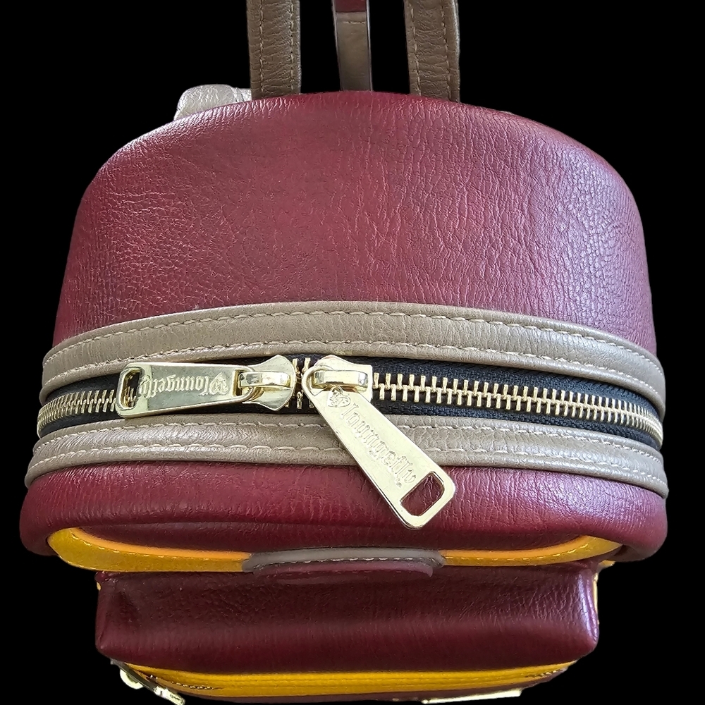 HARRY POTTER RON WEASLEY GRYFFINDOR LEATHER BACKPACK BY LOUNGEFLY - Picture 4 of 16